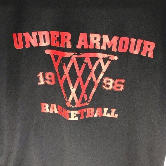 Under Armour heatgear basketball t-shirt youth large YL black - Picture 4 of 6